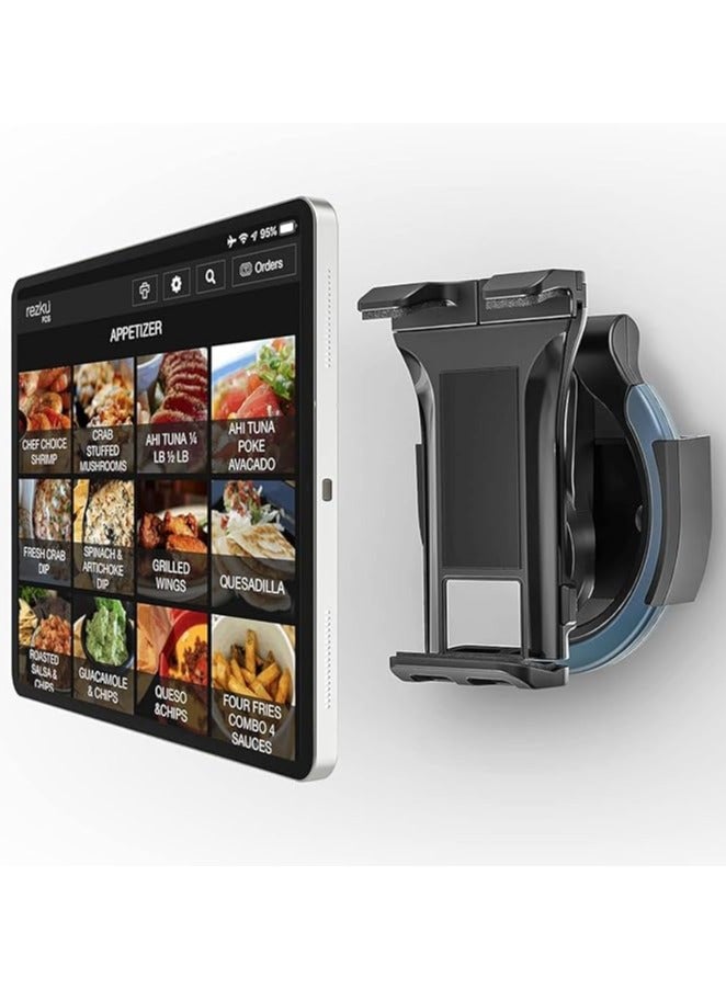 erorex Tablet Wall Mount, Kitchen Tablet Bracket Wall Holder Universal 2-in-1 Kitchen Wall Mount/Under Cabinet Compatible with 10.6cm to 20cm iPad/Tablets/Phones, Recipe Reading on The Wall or on Desktop - Image 1