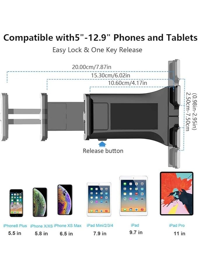 erorex Tablet Wall Mount, Kitchen Tablet Bracket Wall Holder Universal 2-in-1 Kitchen Wall Mount/Under Cabinet Compatible with 10.6cm to 20cm iPad/Tablets/Phones, Recipe Reading on The Wall or on Desktop - Image 3