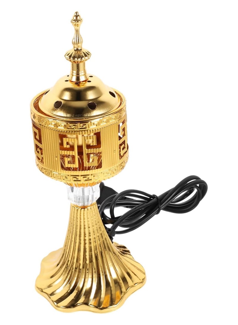 مبخرة بخورمبخرة كهربائية معدنية ذهبي  - Image 1