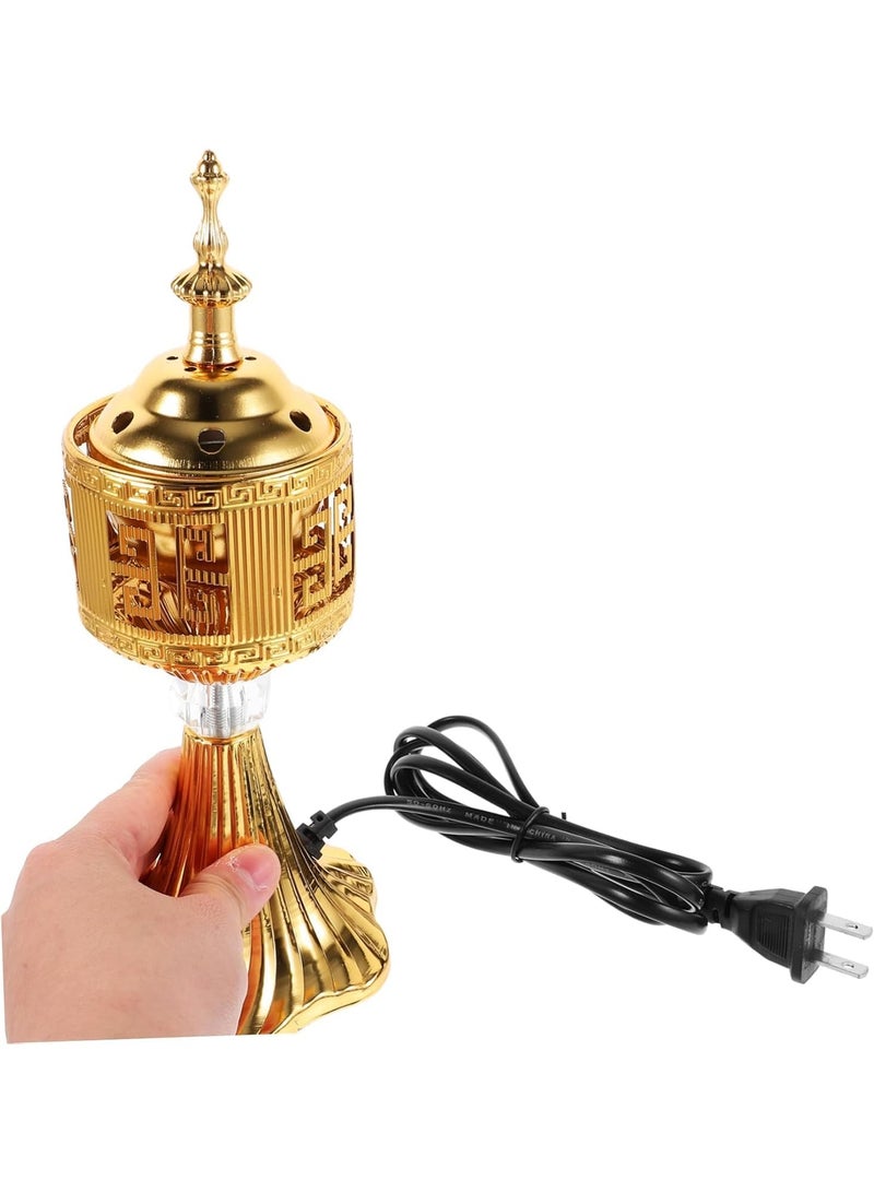 مبخرة بخورمبخرة كهربائية معدنية ذهبي  - Image 2