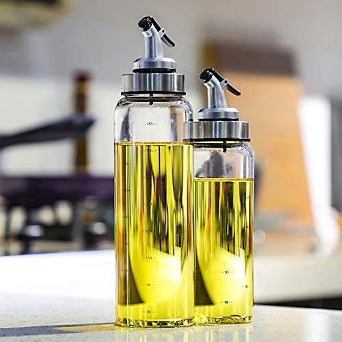 OANGO Cooking Oil Dispenser Bottle Spout Transparent Leakproof Oil Pourer Jar Oil Drop Container for Easy Pouring Oil Bottle Jar Dispenser 500 ml Pack of 1