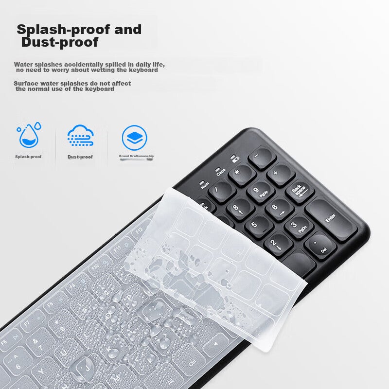 B.O.W Hangshi HW256 Wireless Keyboard And Mouse Set, Office Keyboard And Mouse Combo, Ultra-Thin Portable, Splash-Resistant, Computer Keyboard, Laptop Keyboard, Pink - Image 5