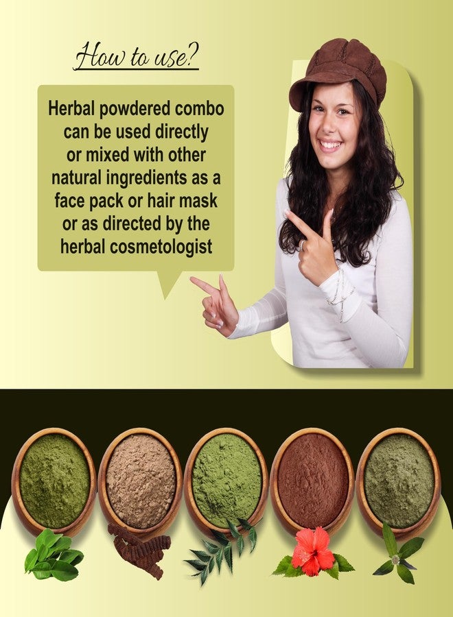IYUSH Herbal Ayurveda Bhringraj Shikakai مسحوق الكاري النيم والكركديه - 100 جم لكل منهما - Image 4