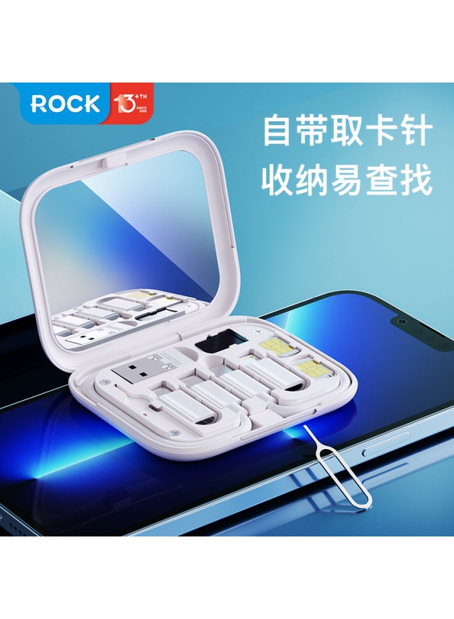 Rock W Fast Charging 3-in-1 Multi-function Charging Cable With Otg Adapter For Apple, Android, Type-c To Usb Multi-interface Converter For Data Transfer, Portable Storage Box - Image 4