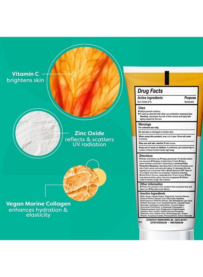 TruSkin Mineral Face Sunscreen SPF 30 - Broad Spectrum Mineral Sunscreen for Face with Zinc Oxide, Vitamin C & Vegan Marine Collagen - Lightweight Sunscreen for Sensitive Skin, 1.7 fl oz - Image 3