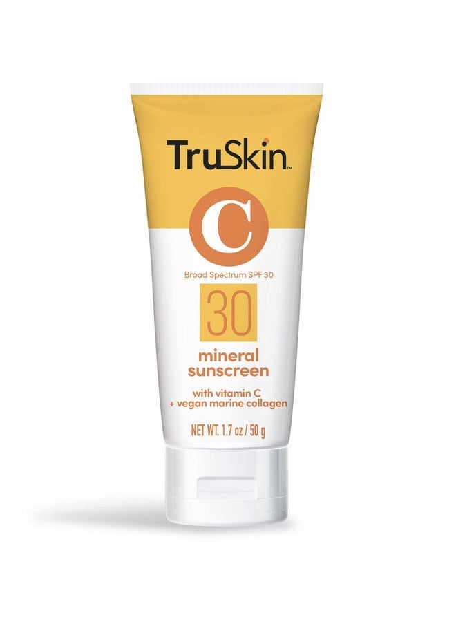 TruSkin Mineral Face Sunscreen SPF 30 - Broad Spectrum Mineral Sunscreen for Face with Zinc Oxide, Vitamin C & Vegan Marine Collagen - Lightweight Sunscreen for Sensitive Skin, 1.7 fl oz - Image 1