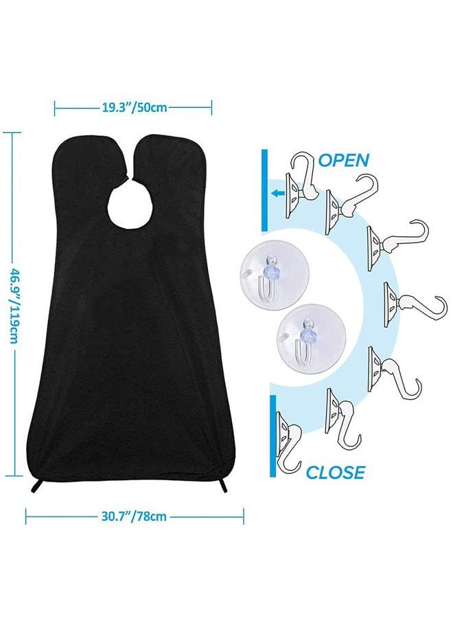 TecTake Beard Bib Apron, Mens Beard Hair Catcher for Shaving and Trimming, Non-Stick Beard Shave Cape, Grooming Accessories Tools & Gifts for Husband or Dad  - Image 5
