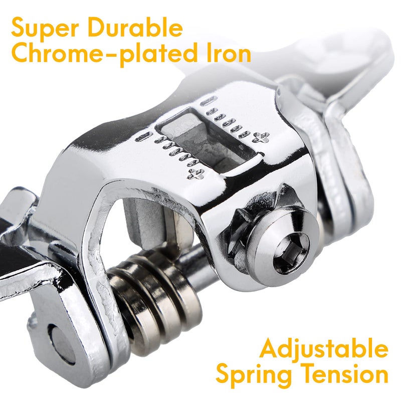 Venzo Bike Bicycle Toe Clips Cage Indoor Exercise Bike Pedal Adapters - Compatible with Peloton Bike Pedal, Convert Look Delta Pedals to Toe Clip Straps Ride with Sneakers - SPD Adapters ONLY - Image 3