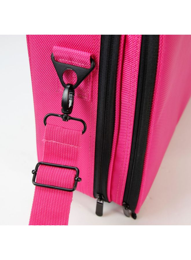 Generic Studio Makeup Oxford Cloth Partition Storage Cosmetic Case Large With Shoulder Strap Makeup Portable Beauty Kit-Color:Rose Red - Image 5