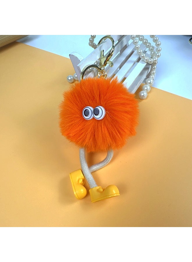 Keychain New Pendant Bag Pendant Cute Imitation Mink Fur Small Briquette Plush Pendant K-style