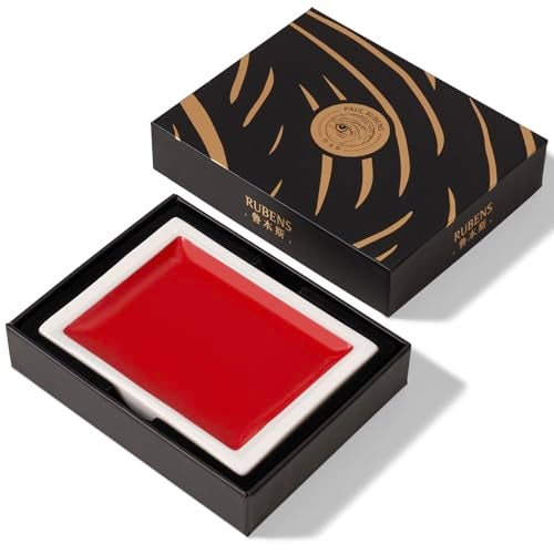 Paul Rubens Watercolor Paint Chinese Red 90g Large Ceramic Pan Artist Grade Watercolor Paint Fine Texture High lightfastness Professional Watercolor for Artists Beginners and Adults - Image 1