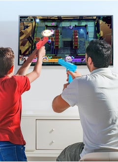 SANMUGEED Shooting Game Gun Controller Compatible with Switch/Switch OLED Joy-Con, Hand Grip Motion Controller for Switch Shooter Hunting Games (Blue + Red)  - Image 3