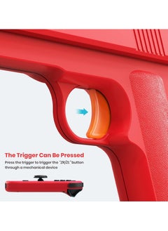 SANMUGEED Shooting Game Gun Controller Compatible with Switch/Switch OLED Joy-Con, Hand Grip Motion Controller for Switch Shooter Hunting Games (Blue + Red)  - Image 5