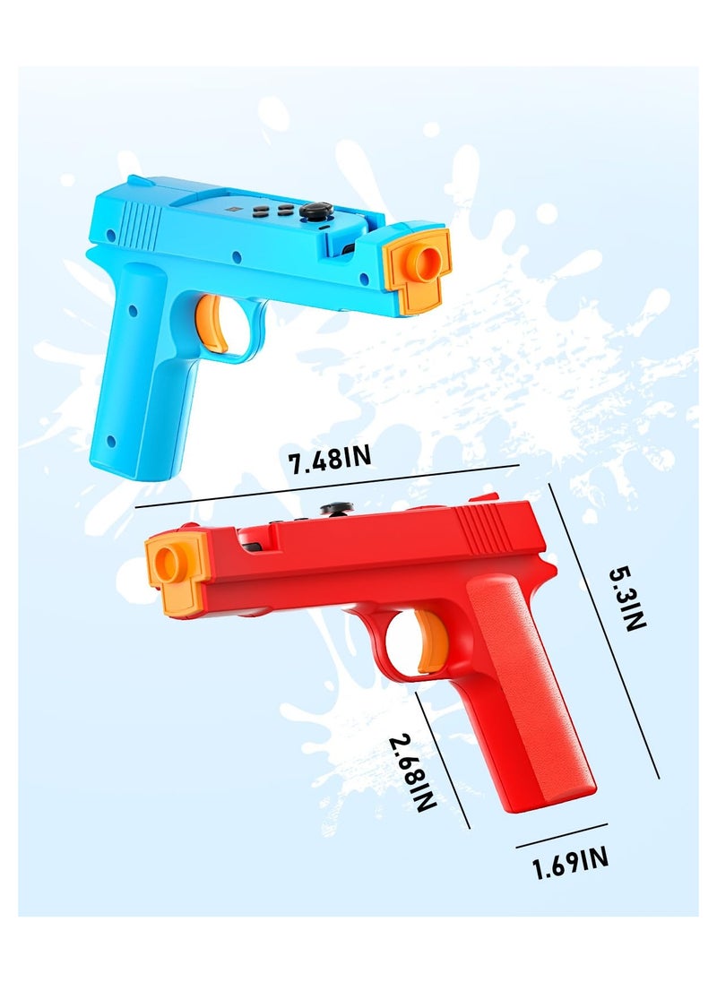 SANMUGEED - Shooting Game Gun Controller Compatible with Switch/Switch OLED Joy-Con, Hand Grip Motion Controller for Switch Shooter Hunting Games (Blue + Red) - Image 1
