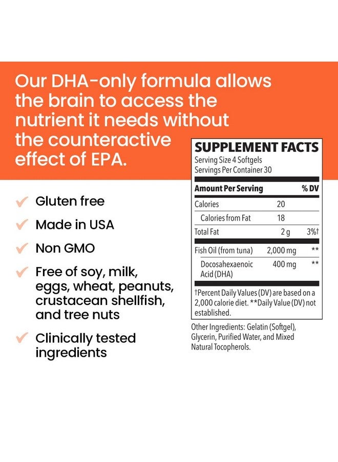 LifeSeasons NeuroQ Memory DHA-400 - Omega-3 Fish Oil Supplement - Mental Performance & Balance - Supports Neuro Brain Health - Protects Against Memory Loss & Improves Focus - 120 Softgels - Image 4