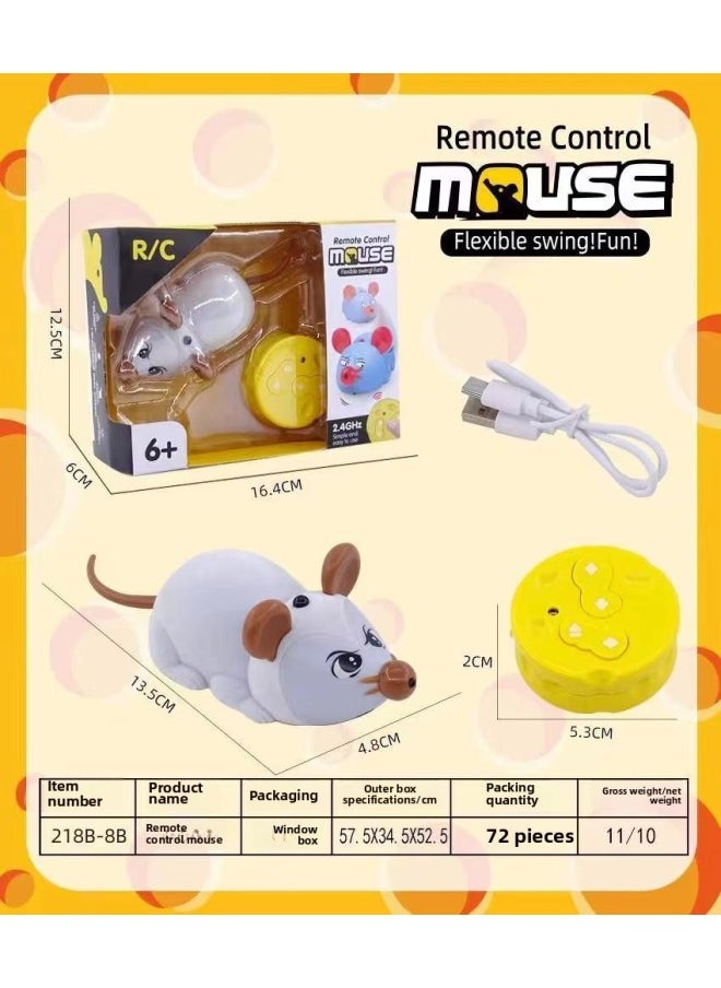 Children's Funny Remote Control Snake Cobra Remote Control Mouse Electronic Pet Infrared Remote Control Simulation Electric Toy-color:218B-5B Gray Remote Control Mouse 138.9g Volume 180g-Specifications:Support Labeling And Qualification Reports  - Image 1