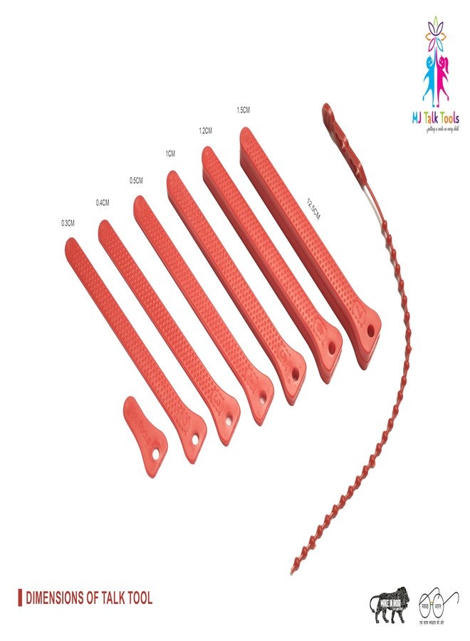MJ Talk Tools® Special Kit, Sensory Integration Tools, Speech Therapy Tools, Jaw Grading Bite Blocks and Disposable oral swabs Combo (Pcs-100 Pack -1 - Image 5