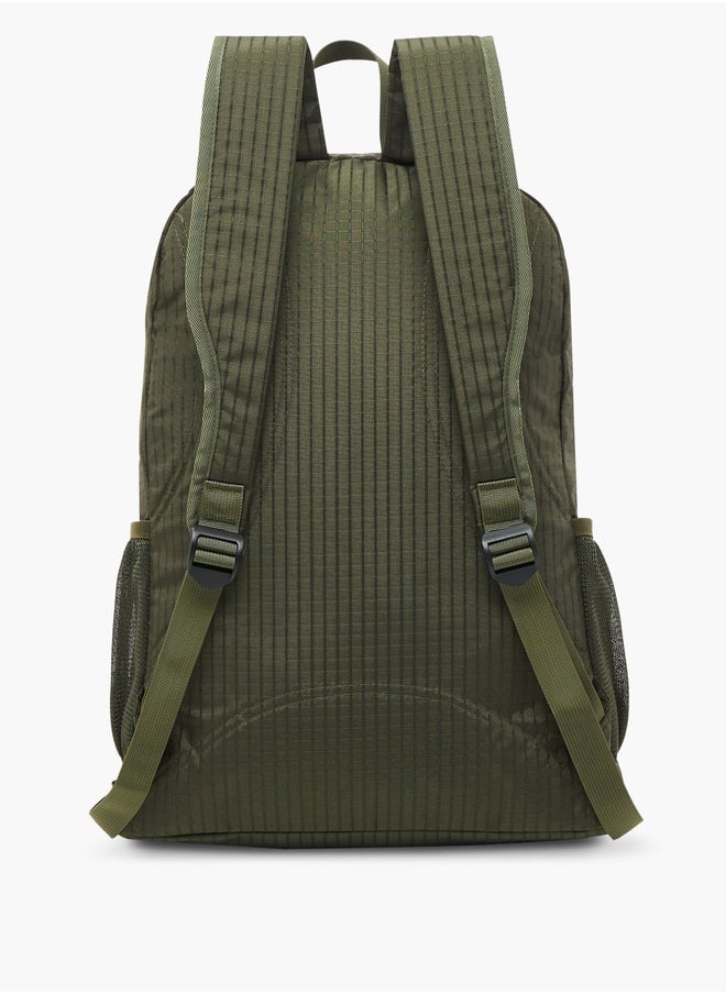 Lee Cooper - Checked Backpack with Zip Closure - 46x32x18 cm - Image 1