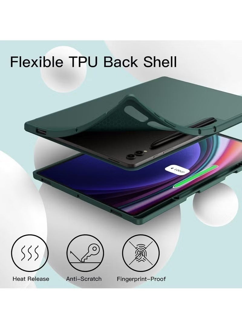 DUSALA 2 in 1 Protective Case for Samsung Galaxy Tab S9 Ultra 14.6 Inch – Tri-Fold Stand, Soft TPU Back, S Pen Holder & Charging Support Auto Wake/Sleep with Glass - Image 3