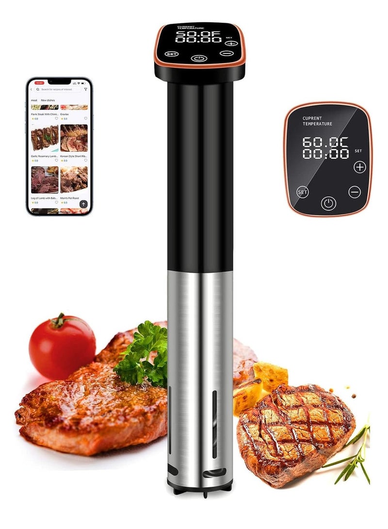 SYOSI Sous Vide Machine - 1100W Immersion Circulator Precision Cooker - WiFi App with Included Recipes - Accurate Temperature Control Ultra Quiet and IPX7 Waterproof Fast Heating and Time Control - Image 1