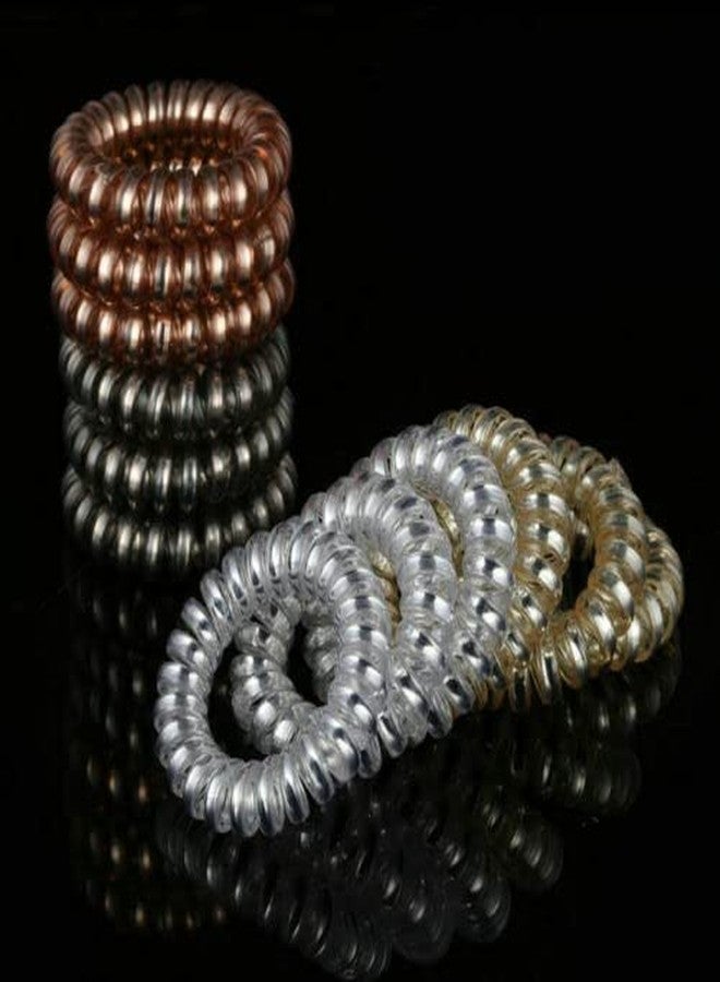 غلان ربطات شعر جلان للبنات، 12 قطعة، ربطات شعر حلزونية، سلك هاتف، حامل ذيل حصان للنساء، ربطة شعر مطاطية حلزونية متعددة الألوان - Image 1