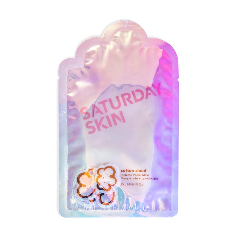 saturday skin Saturday Skin Cotton Cloud Probiotic Power Face Mask Vit E Seabuckthorn Fruit Extract Omega Fatty Acids For Healthy Skin And Glow Self Home Care Facial Mask Sheet 25ml084 Fl Oz