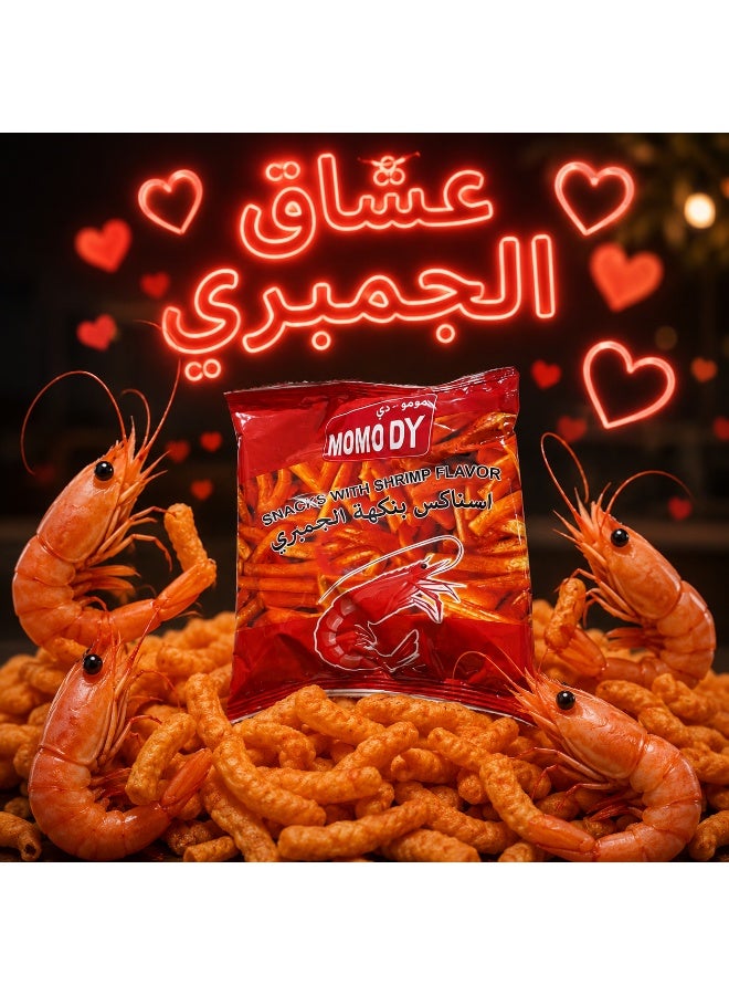 مومو داي سناكس بنكهة الجمبري، أصابع ذرة مقرمشة جاهزة للأكل، عبوة 10 أكياس - Image 2