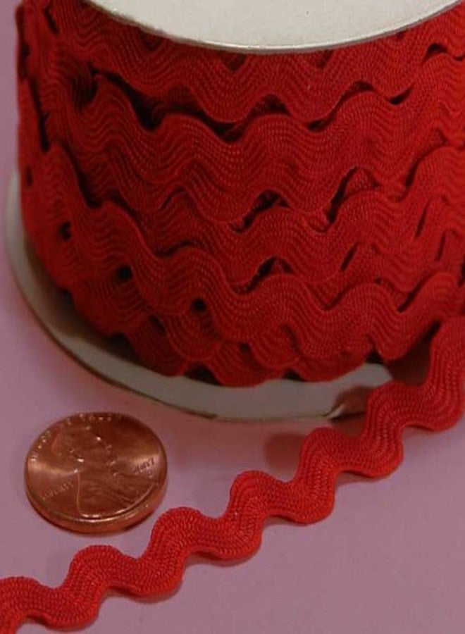 Paper Mart Red Ric Rac Trim, 5mm X 22Yd