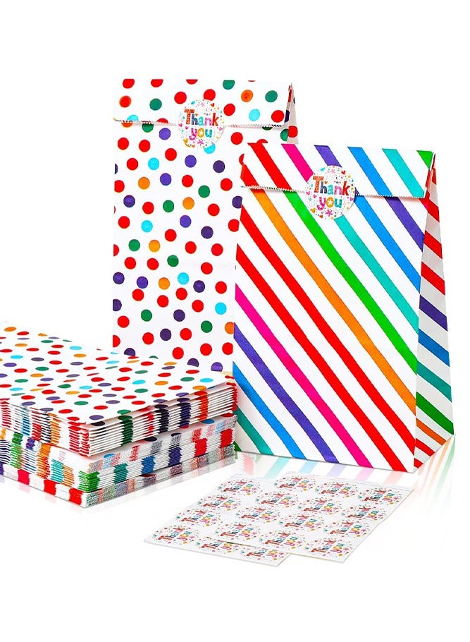 NIIMBOT 20 Pack Colorful Paper Bag Gift Bag with Thank You Sticker for Kids Party Birthday Sweet Goodie Candy Bakery  - Image 4