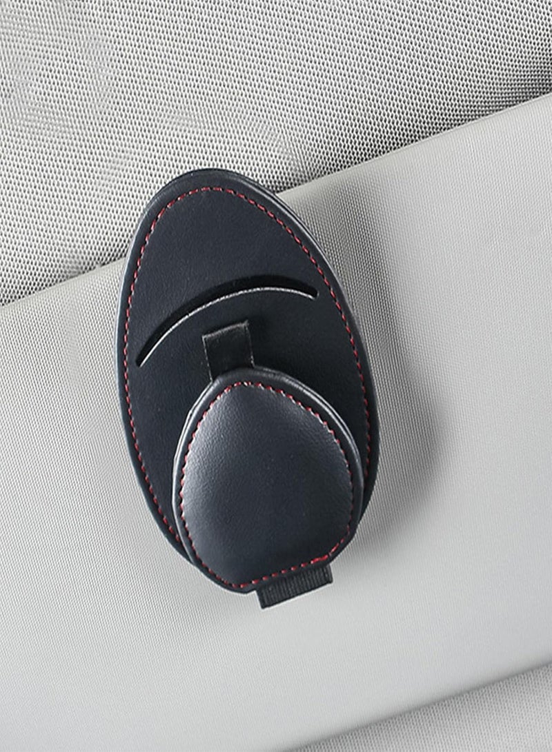 GGOOT Sunglasses Clip,Sunglasses Holder for Car | Magnet Sunglasses Holder for Car Leather Car Sunglass Holder Sunglasses Clip with Storing Glasses Cards  - Image 2