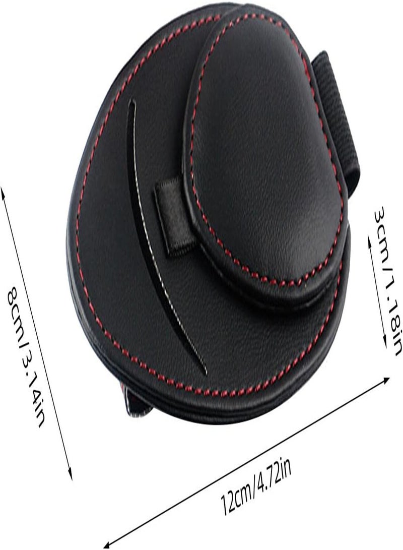 GGOOT Sunglasses Clip,Sunglasses Holder for Car | Magnet Sunglasses Holder for Car Leather Car Sunglass Holder Sunglasses Clip with Storing Glasses Cards  - Image 4