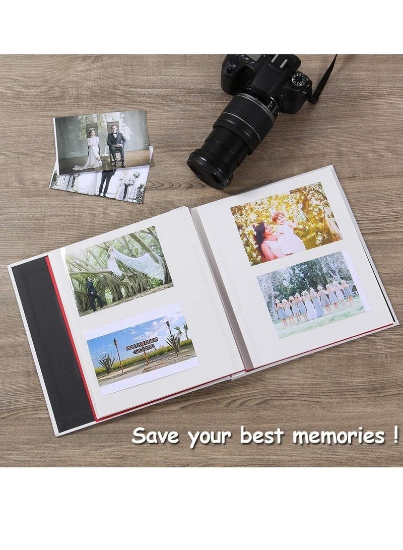 ميكسد ألبوم صور ذاتي اللصق مكون من 40 صفحة، ألبومات صور بيضاء، ألبومات صور عائلية كبيرة السعة، كتاب صور، ألبومات صور ذاتية اللصق مغناطيسية مصنوعة يدويًا، ألبومات ذكريات - Image 1