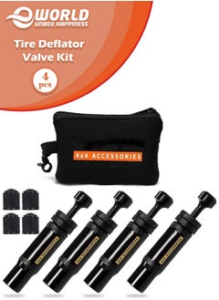 Eworld Adjustable Auto-Stop Tire Deflator Valve Kit (10-30 PSI), Screw-on Tire Air Down Tool for Off-road 4x4 Vehicles, Compatible with Jeep, Car, Motorcycle and Truck  - Image 1
