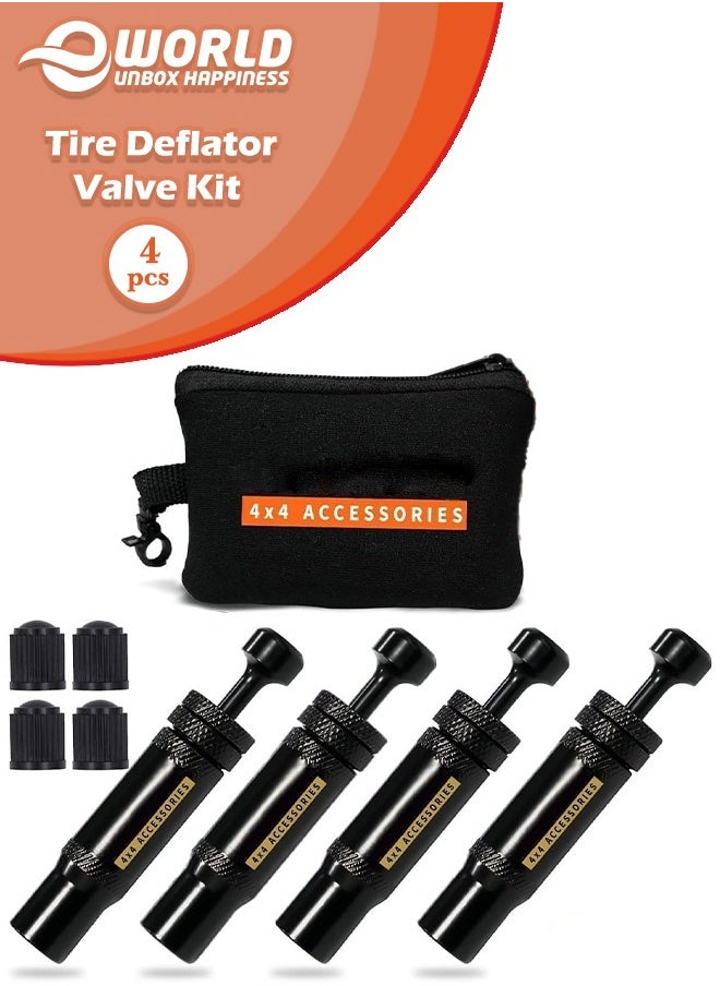 Eworld Adjustable Auto-Stop Tire Deflator Valve Kit (10-30 PSI), Screw-on Tire Air Down Tool for Off-road 4x4 Vehicles, Compatible with Jeep, Car, Motorcycle and Truck  - Image 1
