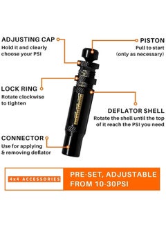 Eworld Adjustable Auto-Stop Tire Deflator Valve Kit (10-30 PSI), Screw-on Tire Air Down Tool for Off-road 4x4 Vehicles, Compatible with Jeep, Car, Motorcycle and Truck  - Image 3