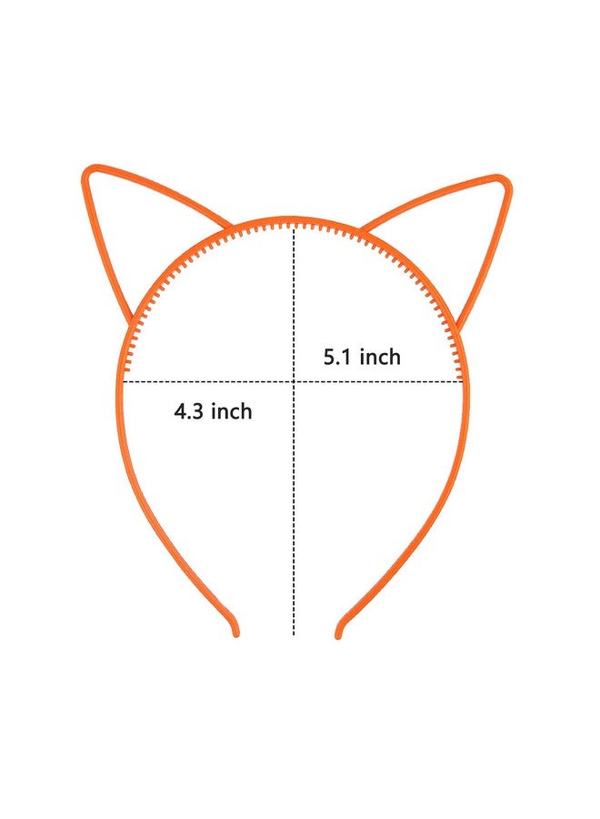 Zifengcer 10 Pcs Plastic Cat Ears Headbands For Kids Girls Women Multicolor Cute Sawtooth Kitty Ears Headwear Gifts Party Halloween Birthday Supplies  - Image 2