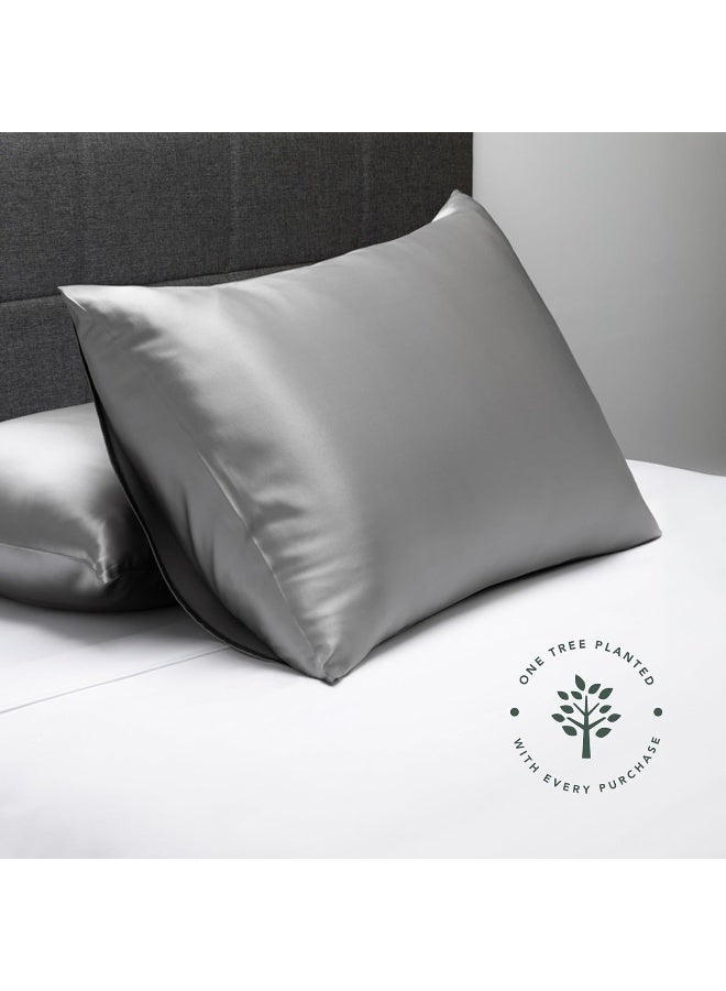 Fishers Finery 30mm 100% Pure Mulberry Silk Pillowcase, Quality Tested (Silver, Queen) - Image 5