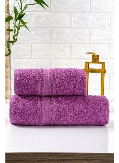 Nevresim Dünyası Bedspread World Purple 2-Piece Towel Set