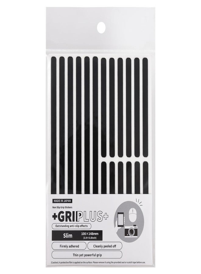 Griplus Non Slip Grip Stickers GRIPLUS Slim (Black, 100×148mm(3.9×5.8")) - Reusable Adhesive Pad for Desk, Phone, Mouse, Office, Multi-Purpose - Image 1