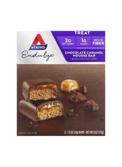 Atkins Endulge Chocolate Caramel Mousse Bar 5 Bars 1.2 oz 34 g Per Bar  - Image 1