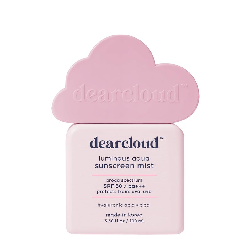 dearcloud Luminous Aqua Sun Mist SPF 30 â€“ Cica & Hyaluronic Acid â€“ Korean Sunscreen â€“ Spray Sunscreen for Face & Body (3.38 Fl oz) - Image 1