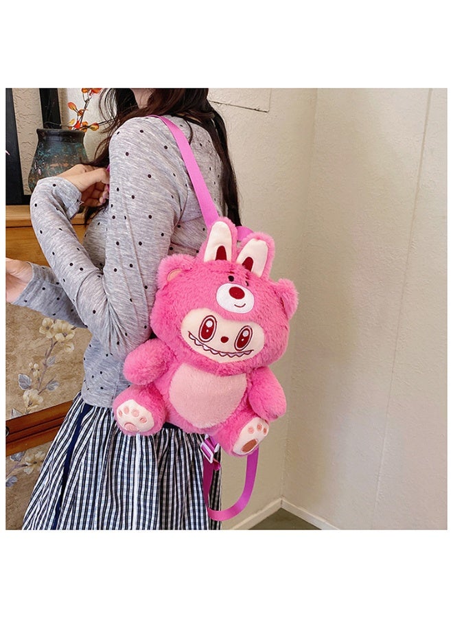 LABUBU New Style Transformed Labubu Plush Doll Schoolbag Children's Travel Backpack Doll - Image 5