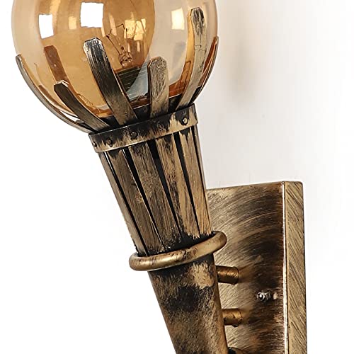 Improvhome Mughal Mashal Style Antique Hand Crafted Wall Light Without Bulb (Golden, 40W) - Image 5