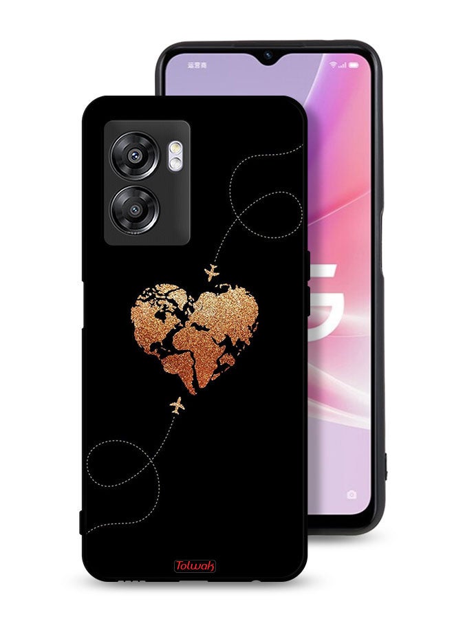 Tolwak OnePlus Nord N300 Protective Case Cover Airplanes Touching Heart - Image 1