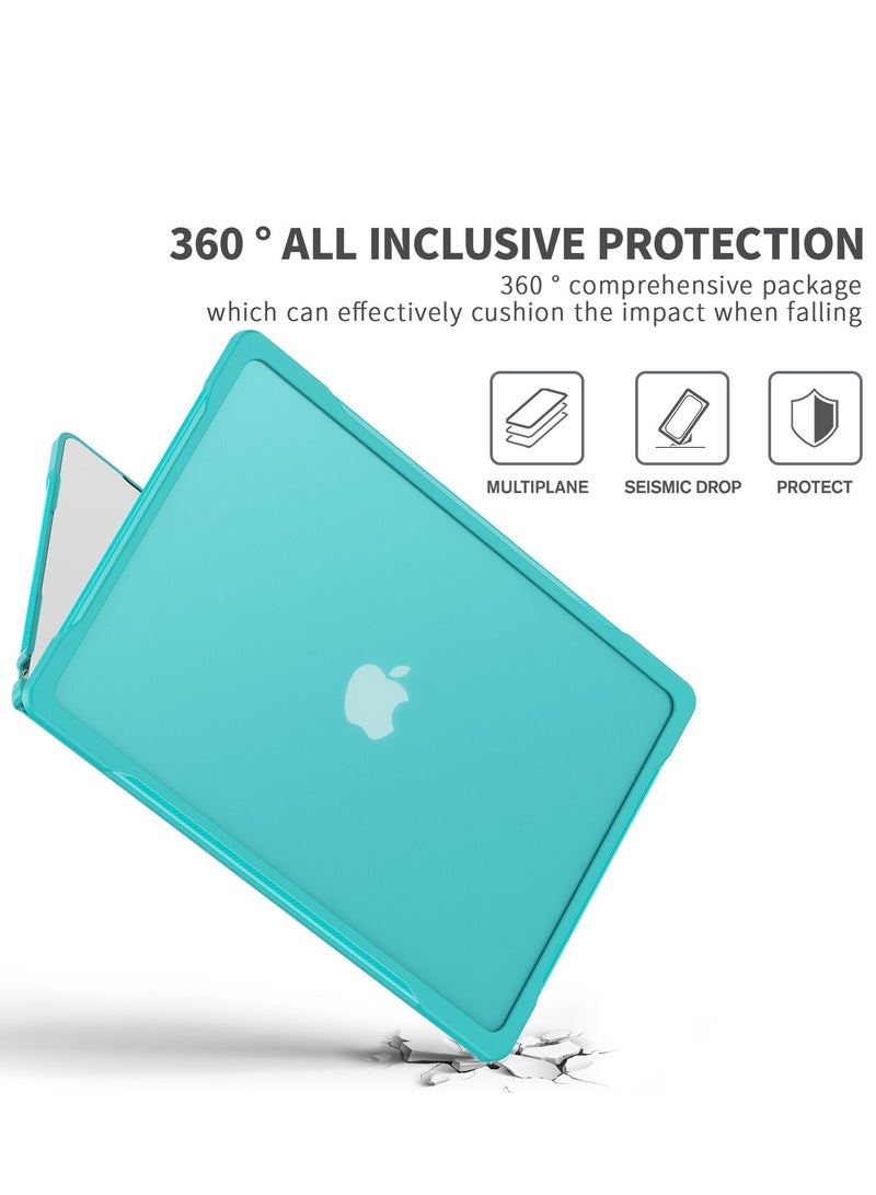 GULFLINK Hard Shell Case Cover with Kickstand Shockproof Function for MacBook Air A2941 2023 15 inch Light blue - Image 4