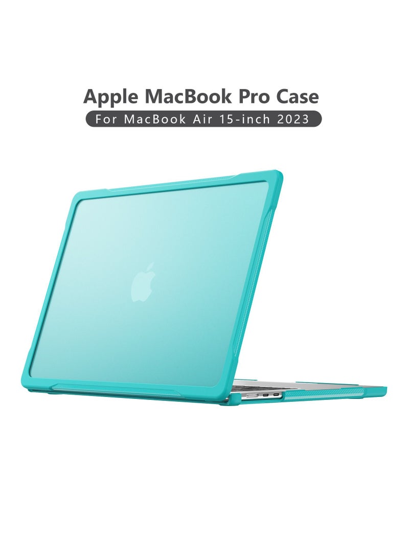 GULFLINK Hard Shell Case Cover with Kickstand Shockproof Function for MacBook Air A2941 2023 15 inch Light blue - Image 1