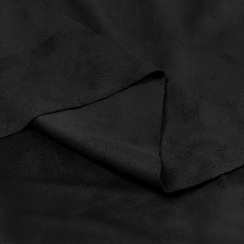 4Bang Upholstery Suede Fabric Soft Smooth Suede Cloth DoubleSided Suede Material Furniture and Car Upholstery for SofaChairsPillowsVehicle Door Panel Roof 48inchx60inch Black - Image 3