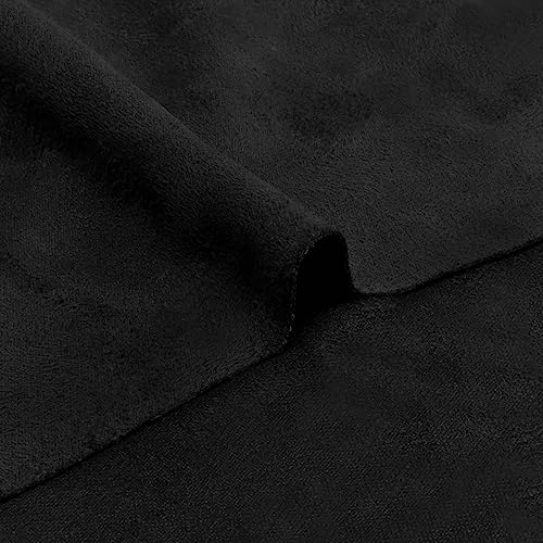4Bang Upholstery Suede Fabric Soft Smooth Suede Cloth DoubleSided Suede Material Furniture and Car Upholstery for SofaChairsPillowsVehicle Door Panel Roof 48inchx60inch Black - Image 1