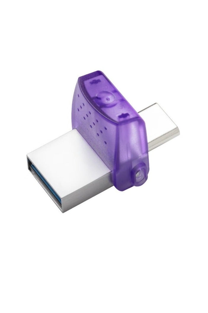 USB Memory Stick, Dual Interface Flash Drive, Fast Speed Large Capacity Backup Drive, Lightweight And Portable Thumb Drive For External Storage, (1pc, Purple, 256GB) - Image 1