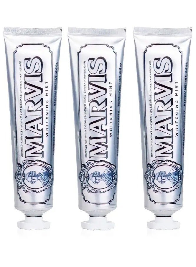 مارفيس معجون أسنان مبيض بالنعناع – 3 عبوات × 85 مل – تركيبة لطيفة مع إكسيليتول - Image 1